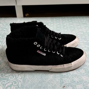 Superga Fur Lined High Top